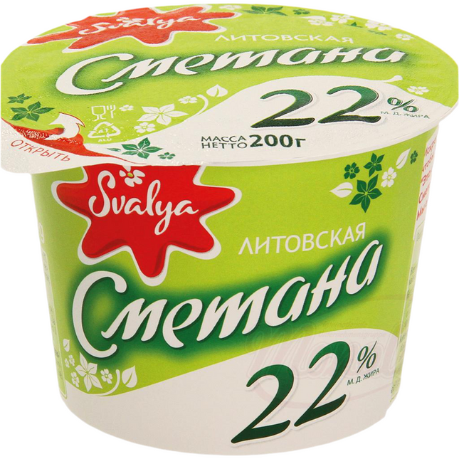 Sour cream 22% fat, 200 g