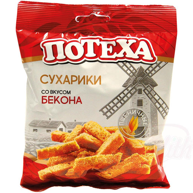 Fried wheat crackers with bacon flavor, 80g