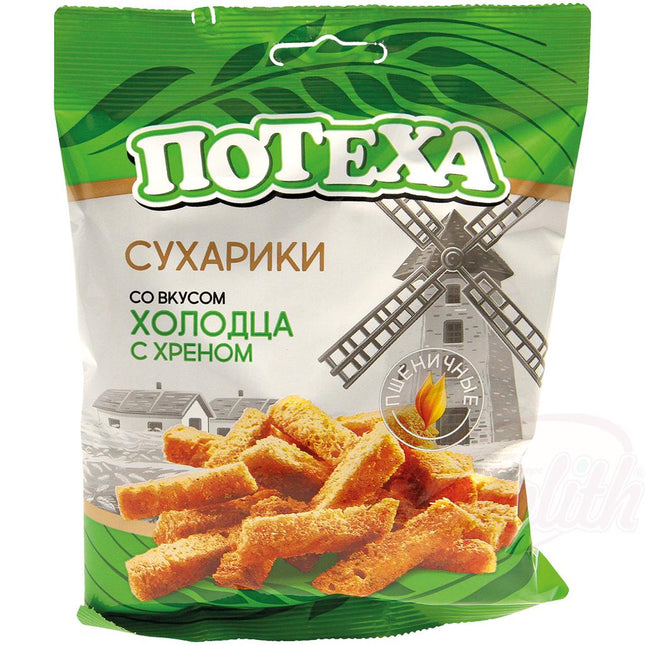 Fried wheat crackers with horseradish flavor, 80g