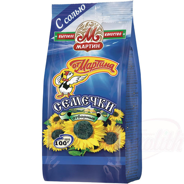 Roasted black sunflower seeds in shell, roasted and salted "Ot Martina", 100g