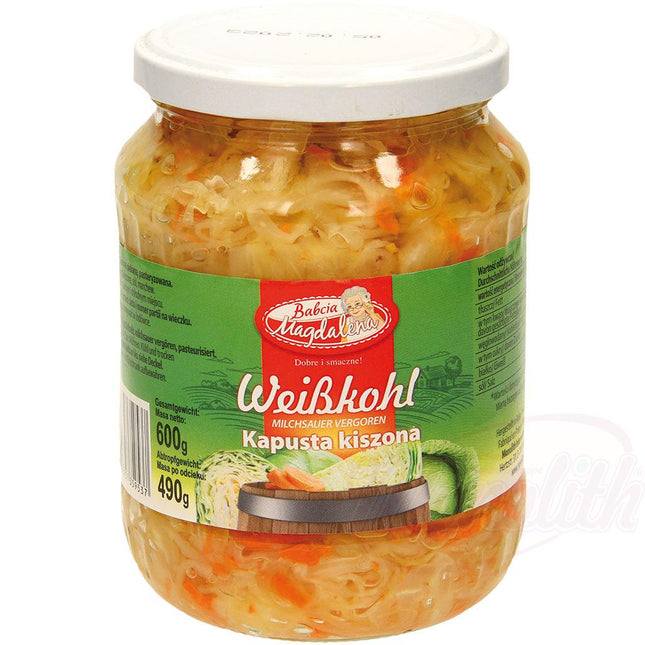 Pickled white cabbage, 600g