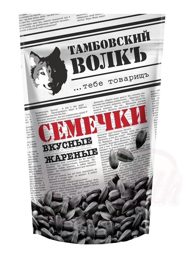 Roasted black sunflower seeds, roasted "Tambovskij volk" 230g