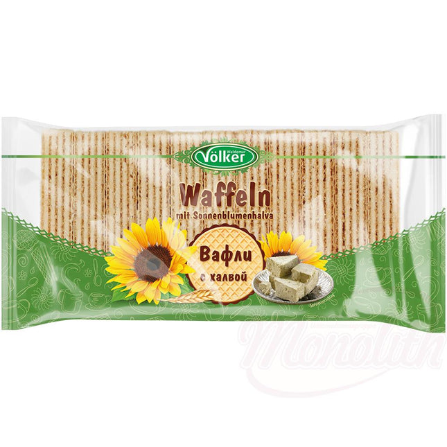 Waffles with 71% cream filling with sunflower halva, 200g