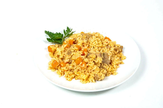Rice platter with pork pilaf.