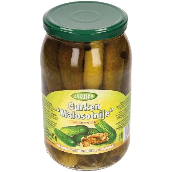 Lightly Salted Cucumbers with Horseradish, 850g