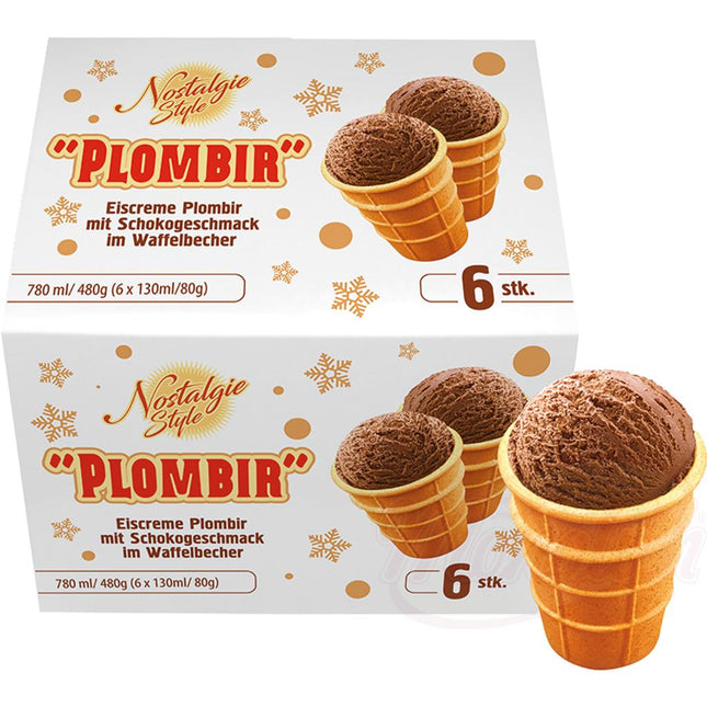 Chocolate ice cream Plombir, 780 ml