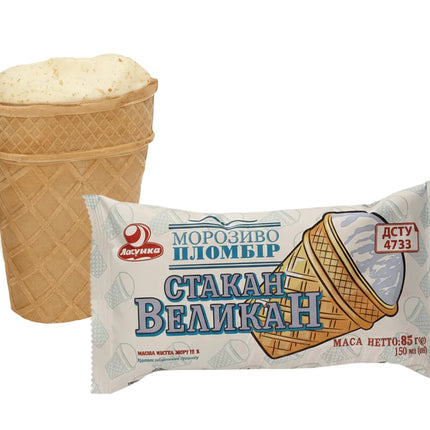 Мороженое Plombir «Гигантский стакан», 150 мл