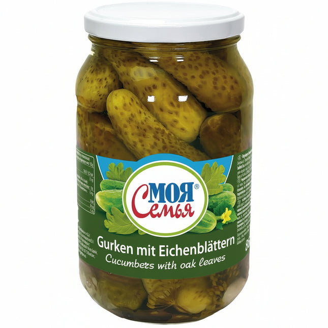 Pickled Cucumbers with Oak Leaves, 900 ml